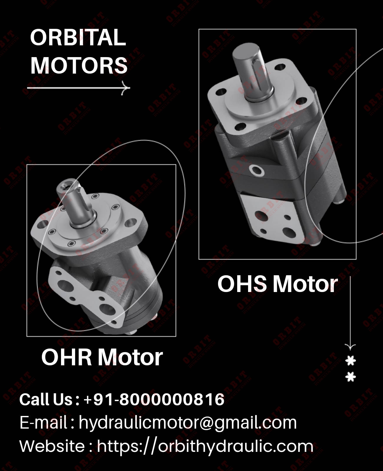Danfoss OHR Hydraulic Motor In India OMH White Hydraulic Motor In Ahmedabad Mumbai Pune Chennai Bangalore Hyderabad Nashik Indore Jaipur Delhi Thane Coimbatore India